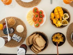 Fresh breakfast and snacks served onboard Lagoon 40 catamaran in San Blas