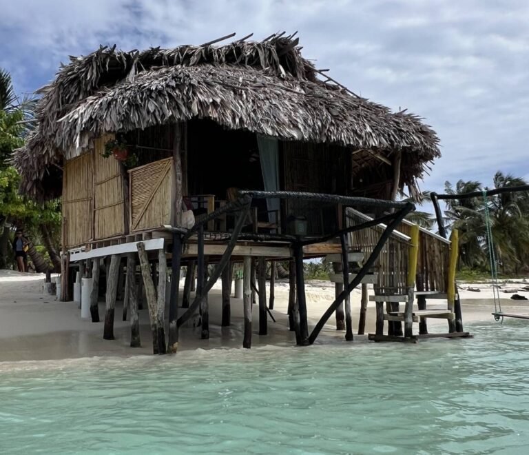 Overwater bungalow cabin in Dutch Cays San Blas Panama