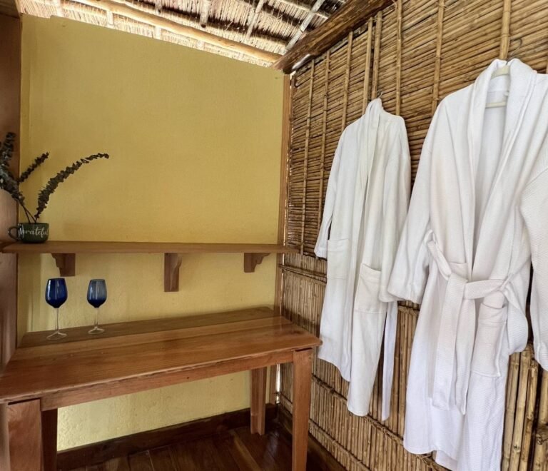Private bathroom amenities inside bungalow cabin in Dutch Cays San Blas